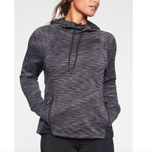 Athleta space dye gray black hoodie large